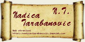 Nadica Tarabanović vizit kartica